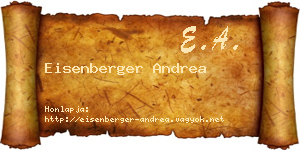 Eisenberger Andrea névjegykártya